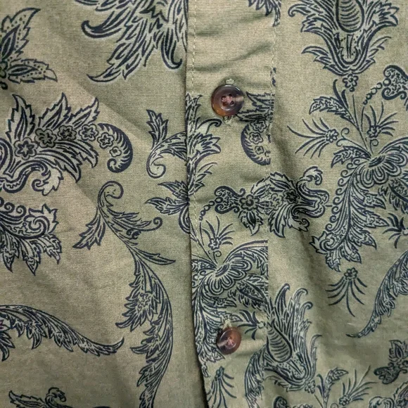 NWT Houston White Men's Olive Casual Button Down Shirt Sz M - Picture 5 of 11